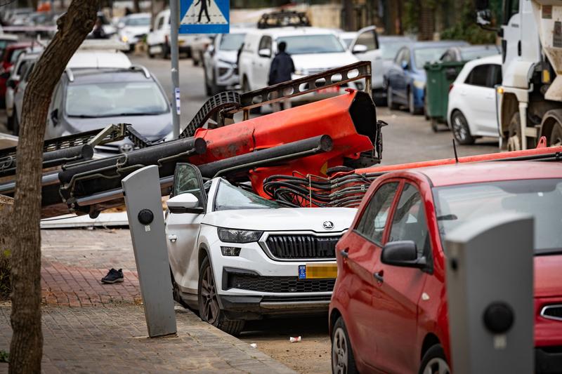 Woman, 70, killed in Jerusalem after crane falls on her amid winter windstorm