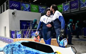 Jubilant Israeli team celebrates last-place finish in Olympic 2-man bobsleigh event