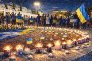 In Support of Ukraine: Tel Aviv Rally Marks War Anniversary with Unity and Hope
