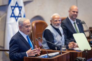 With Modi in Knesset, Opposition boycott PM’s speech over exclusion of High Court chief