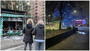 Incendio in via Dagnini, a fuoco il chiosco dei fiori: 