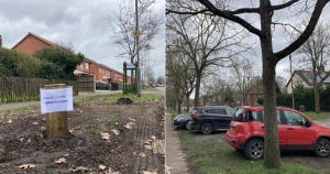 Parking wars break out over 'obnoxious' drivers cramming cars onto grass verges