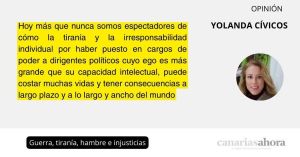 Guerra, tiranía, hambre e injusticias