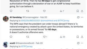 No, the War Powers Resolution doesn’t give the president 60 days of free war