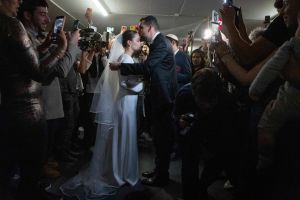 Wedding sirens: Under fire, Israeli couple ties the knot in bomb shelter