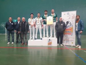 Pelote. Les Palois Chatellier et Gavillet champions du Béarn 2026 à paleta cuir mur à gauche