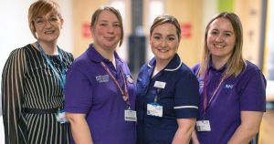 Specialist volunteers help breastfeeding mums on hospital ward