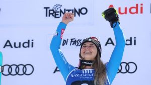 Incredibile Pirovano: vittoria bis in discesa libera. Battuta Huetter di un centesimo. Delude Sofia Goggia