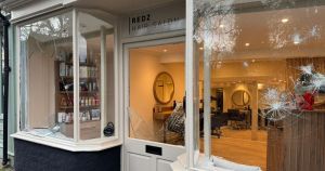 Man re-bailed after blood-stained window smashing incident