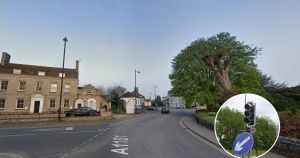 Temporary traffic lights cause delays in town centre