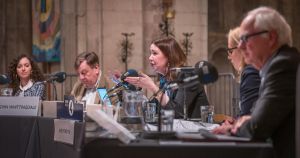 Political debate show broadcast with live audience from Norwich landmark