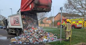 Warning issued after fire damages bin lorry
