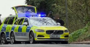 Pictures show moment teenage boy arrested after school stabbing