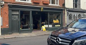 Window smashed as burglars target city coffee shop