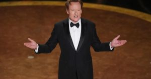 Oscars host Conan O’Brien is the affable tour guide we need in a world that feels like a dystopian movie
