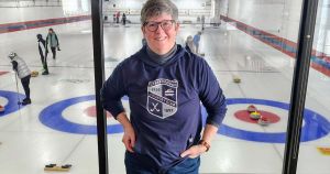 Trading in clubs for brooms at the Peterborough Golf and Country Club