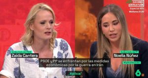 Zaida Cantera destroza a Noelia Núñez con el 'no a la guerra' de Sánchez: 