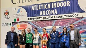 Atletica: nel meeting indoor ’Ai Confini delle Marche’ vola nella gara riservata alle cadette. Castagnari brilla nei 600 metri . E sigla il nuovo record regionale