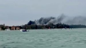 Incendio ai Giardini della Biennale di Venezia: fiamme nel Padiglione Serbia
