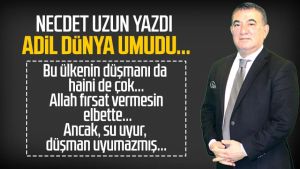 Necdet Uzun yazdı: Adil dünya umudu...