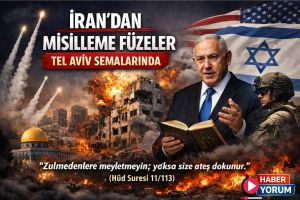 İRAN’DAN MİSİLLEME FÜZELER TEL AVİV SEMALARINDA