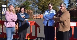 Row breaks out between mums and parish council over blocked school entrance