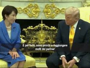Takaichi alla Casa Bianca: Solo Trump può portare la pace nel mondo