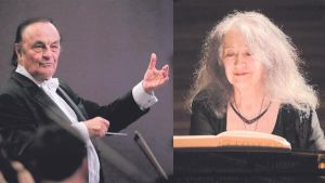 Martha Argerich y Charles Dutoit con la Orquesta de la Suiza Italiana