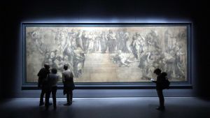 (Cercare) Raffaello in carcere, l’arazzo del riscatto è alla Veneranda Biblioteca Ambrosiana. “Noi, stretti nella Scuola di Atene”