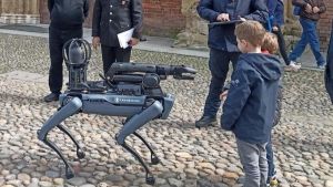 Pavia, il cane robot Saetta veglia sulla sicurezza alla Milano-Sanremo