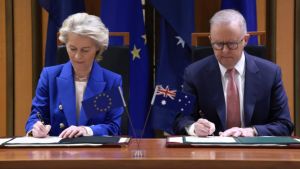 EU en Australië tekenen handels- en defensie-akkoord gebaseerd op vertrouwen en respect