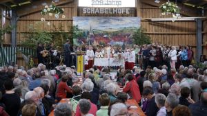 Jubiläumsfeier und Bezirksmusikfest beim Musikverein Riedöschingen. Festliche Jazzmesse am Sonntag