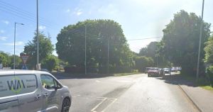 Car and van crash causing long delays in centre of town