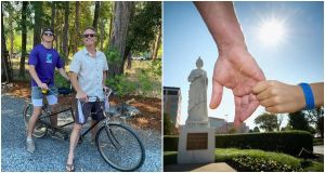 Father and son to cycle 9,600 miles to visit all 30 MLB parks and raise $1M for a children’s hospital
