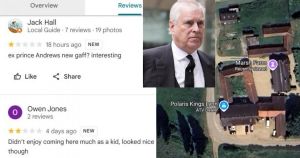 Ex-prince Andrew's new gaff..? Reviewers post their thoughts on ex-royal's new home