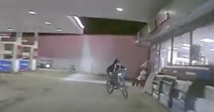 WATCH - E-biker with machete arrested after being zapped to the ground with taser