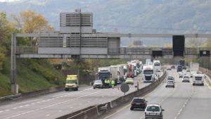 A7 richting Lyon goeddeels geblokkeerd door actie chauffeurs