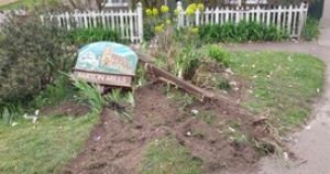 Village sign in speeding hotspot destroyed in crash