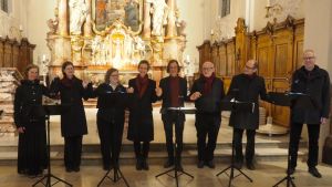 Zarte Harmonien und großer Klang: Schola8 begeistert in der Barockkirche
