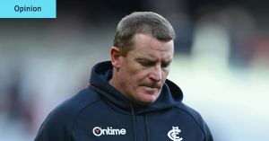 Blues coach Michael Voss says there’s always next week. He might find that’s not the case