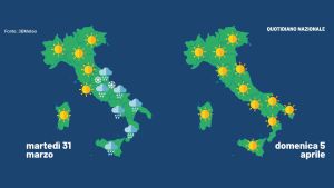 Meteo: buone notizie per Pasqua e Pasquetta. Ma prima nubifragi e neve a bassa quota