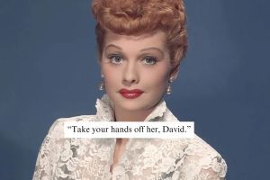 Watch the tense moment Lucille Ball tells a host to take his hands off female audience members