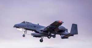 American fighter jet capable of destroying tanks spotted landing at airbase