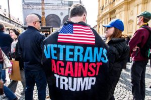 I Found the Veterans at the Huge Anti-Trump Protest. Their Views on Iran Were Revealing.