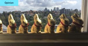 I assemble a chocolate Bunny Army every Easter. But this year, I’m facing defeat