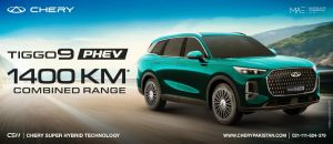 Chery Tiggo 9 PHEV- Pakistan’s most efficient PHEV, up to 1,400 km combined range and 170 km pure electric.
