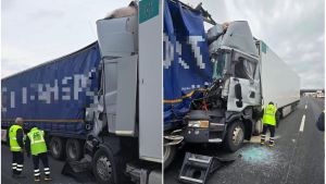 Incidente in A14 tra due camion: autista grave e traffico in tilt in autostrada