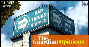 Ben Jennings on the sacking of Reform’s housing spokesperson – cartoon