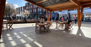 New tables and chairs installed at town's marketplace