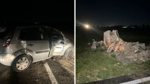 Si schianta con l’auto su una cappella votiva e scappa